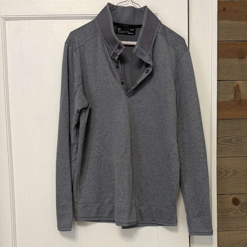 Under Armour Heather Gray Snap Pullover - image 1